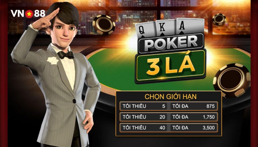 Chơi Poker 3 lá VN88