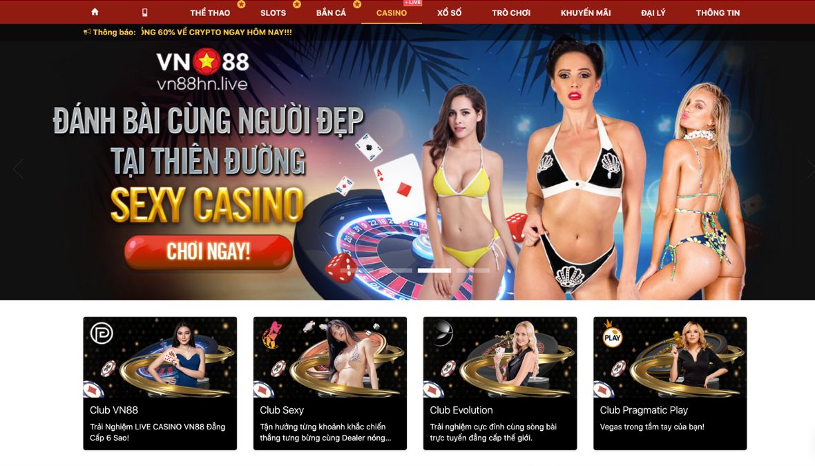 Sảnh game Live casino VN88