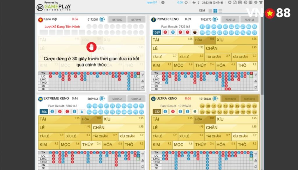 Chơi VN Keno tại VN88