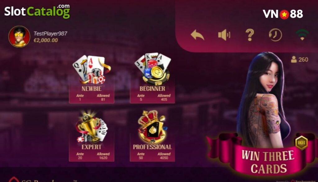 Win Three Card tại VN88