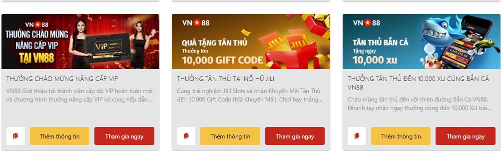 Khám phá các ưu đãi khác từ nhà cái VN88